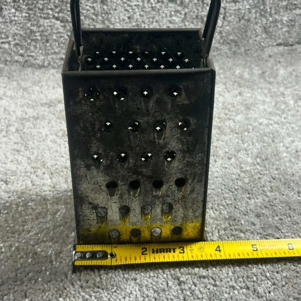 Bromco Box Grater Silver Vintage Metal 4-Sided Handheld Kitchen Tool OS